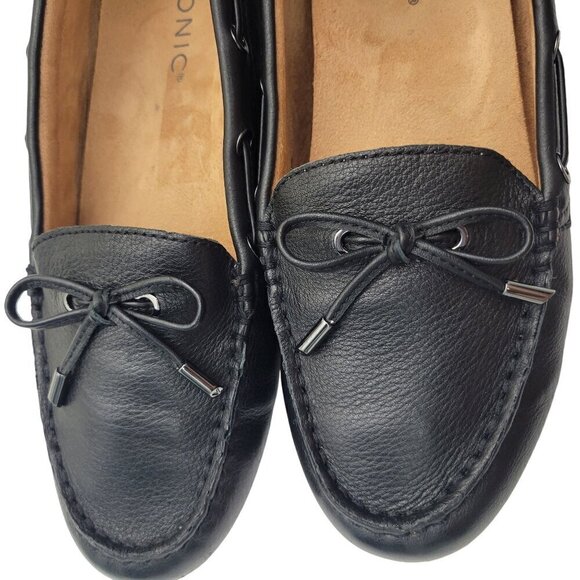 Vionic Women's Honor Virginia Black Leather Loafers, Boat Shoes Size 8 - Picture 6 of 11
